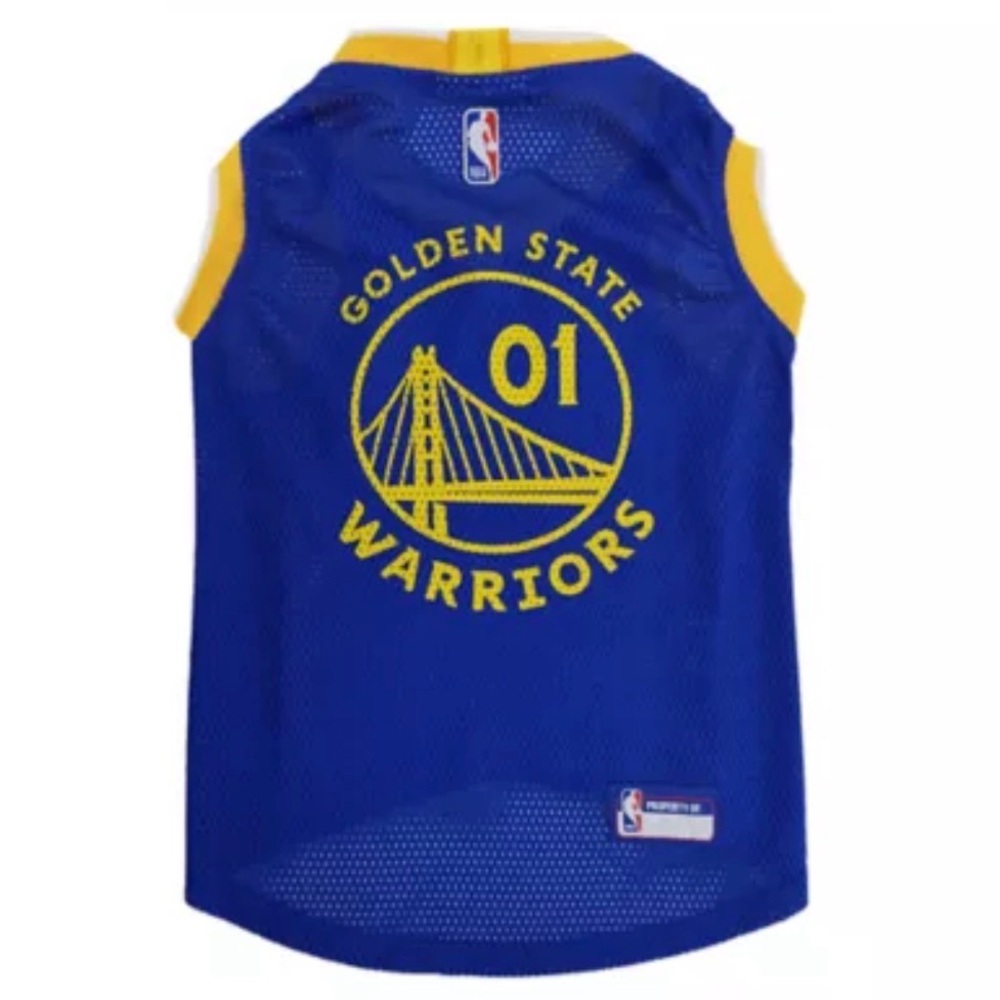 Pets First Golden State Warriors Basketball Dog Jersey Size L